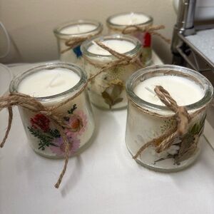 Rustic White Scented Candles